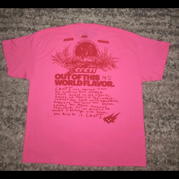 New travis Scott rolling loud Cacti pink T-shirt size XL